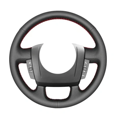 Image of MEWANT Car Steering Wheel Cover for Peugeot Boxer / Citroen Jumper Relay Fiat Ducato/ Ram Pro Master Custom Version Made of Microfiber leather