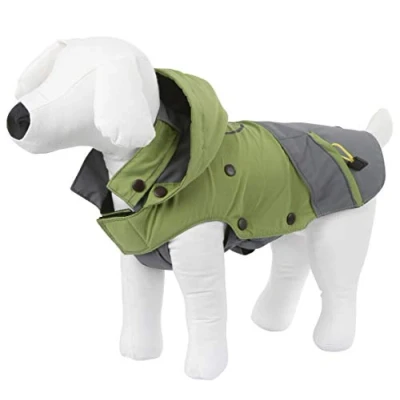 Image of Kerbl Outdoor Dog Coat Vancouver, 35 cm, Green/ Grey