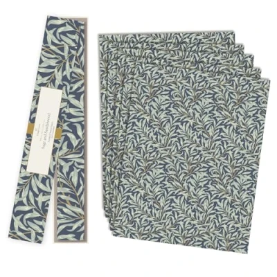 Image of Scented Drawer Liner Set of 5 Sage and Sandalwood William Morris Leaves Design