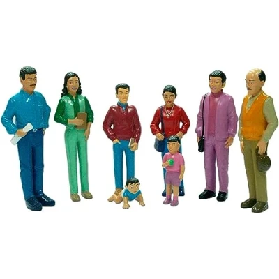 Image of Miniland Miniland27398 Hispanic Family Figures, Multi Color