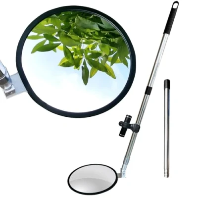 Image of Best Under Vehicle Inspection Mirror Security with Telescoping Handle and Angle Adjustment for Check Cars, Trucks, Equipments, Over Shelves Corners