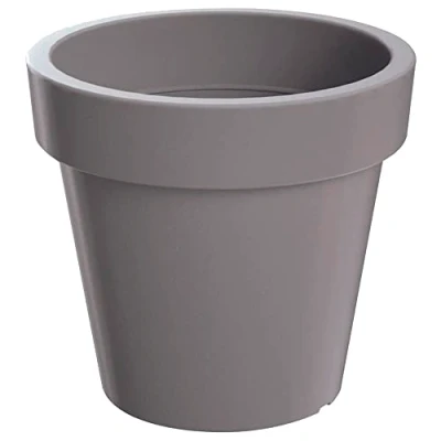 Image of Prosperplast Lexo Round Pot 430l, Dimensions (mm) 995x995x915, Stone Grey