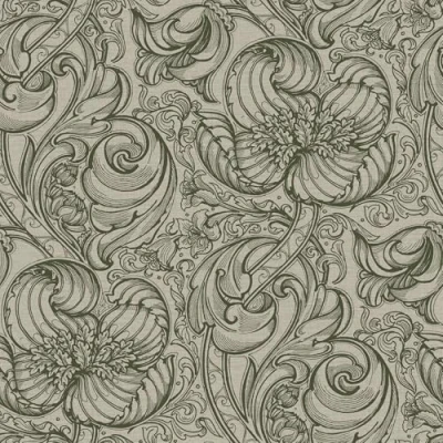 Image of Galerie Llewelyn Bowen Off The Wall Green Floral LB25111 Wallpaper