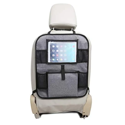 Image of Car Back Seat Storage Organiser iPad/Tablet Holder Kids Kick Mat Protector Multi Pocket Children’s Travel