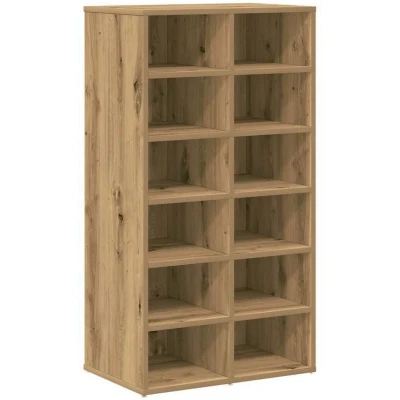 Image of vidaXL Shoe Rack 54 x 34 100.5 cm Engineered Wood Colour Oak Artisan