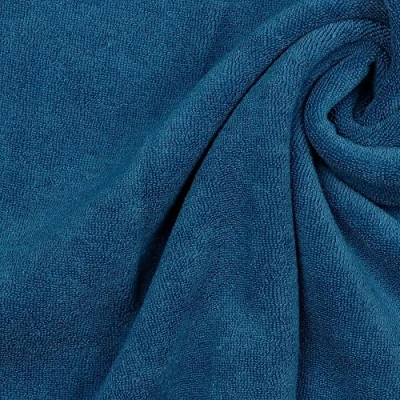 Image of Stretch Cotton Terry Towelling Fabric Material Denim, 1Mtr 150cm x 100cm