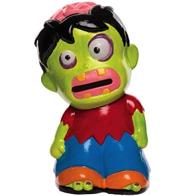 Image of Baker Ross AX278 Zombie Ceramic Coin Banks Box of 2, Money Saving Activites for Kids. Great Arts and Crafts Sessions
