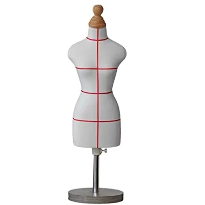 Image of KLZWCP Female Tailors Dummy Dressmakers Fashion Mini Mannequin Dress Form Draping Stand Half Scale,Removable And Adjustable Solid Wood Base (Size : Bust 42cm (1/2))
