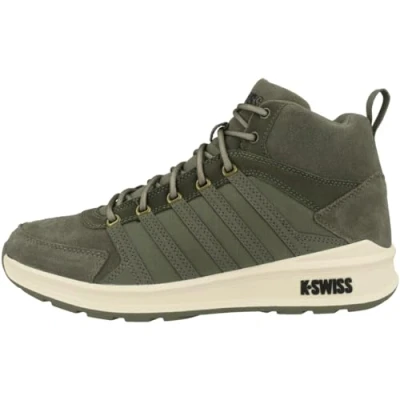 Image of K Swiss Men&#039;s Vista Trainer Mid Wnt Sneaker, Deeply Black, 6.5 UK