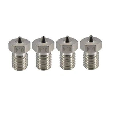 Image of Upgrade Plated Wear Resistant M6 Thread Brass Nozzle Pack 0.4mm for 1.75mm V6 Hotend Titan Aero Extruder Prusa I3 MK3 MK3S Anycubic Mega S/Zero 2.0 / Vyper 3D Printer (4x0.4mm)