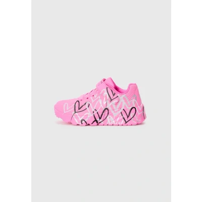 Image of Skechers UNO LITE Trainers Hot pink/multicoloured for kids, Size: 4, pink/multi/coloured shoes