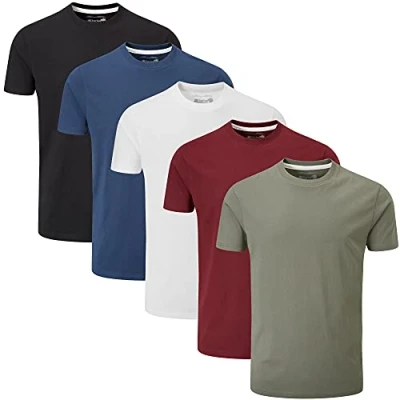 Image of Charles Wilson 5 Pack Plain Crew Neck T Shirt (X Large, Essentials Type 22)