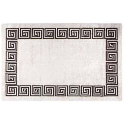 Image of vidaXL Rug Washable 160x230 cm Light Beige Anti Slip