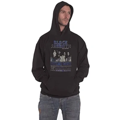 Image of Black Sabbath Hoodie Deutsches 1973 Band Logo Official Mens Pullover M