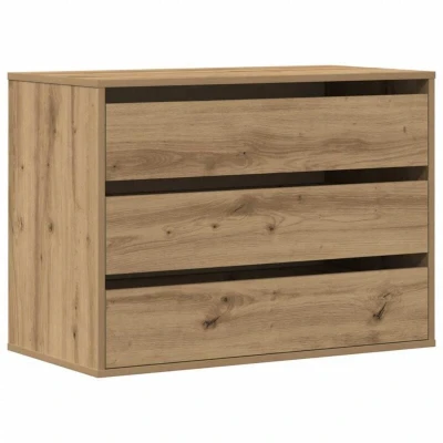 Image of vidaXL Sideboard with 3 Drawers, Cabinet Drawers for Living Room, Sideboard, Side Cabinet, Artisan Oak, Oak