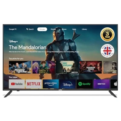 Image of Cello C5520G 55 inch 4K UHD Smart Android TV, 3 Year Warranty, Made in UK, Freeview Play, Disney+, Netflix, Prime Video, Apple TV+, BBC iPlayer