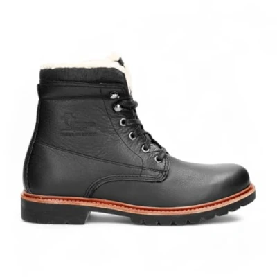 Image of Panama Jack Men&#039;s Black P03 Aviator Leather Combat Boots