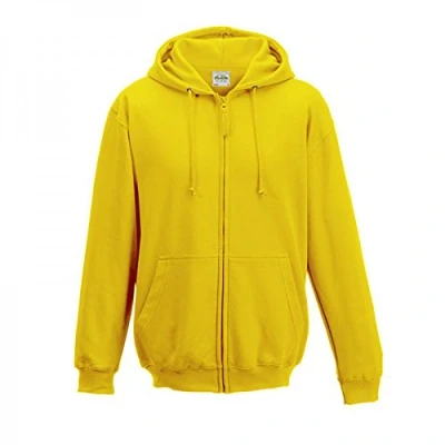 Image of AWDis Just Hoods Men&#039;s Zoodie Hoodie, Yellow (Sun Yellow), Small