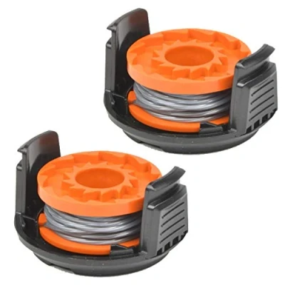 Image of SPARES2GO Line &amp; Spool + Cover for Qualcast CGT183A CGT18LA1 Strimmer Trimmer (Pack of 2)