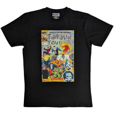 Image of Marvel T Shirt Fantastic Four Official Mens Black XL