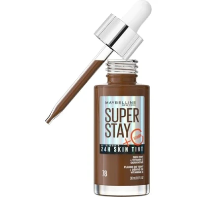 Image of Maybelline Super Stay Skin Tint Foundation, With Vitamin C*, Foundation and Skincare, Long Lasting up to 24H, Vegan Formula, Shade 78