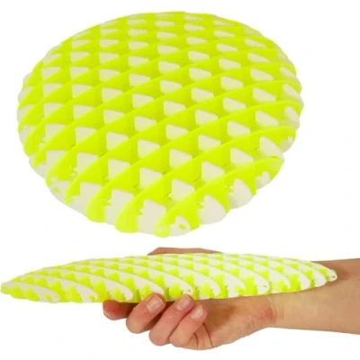 Image of Toyland® 10cm (4&quot;) Morf Worm Fidget Toy Yellow &amp; White Two Tone Design Sensory Toys