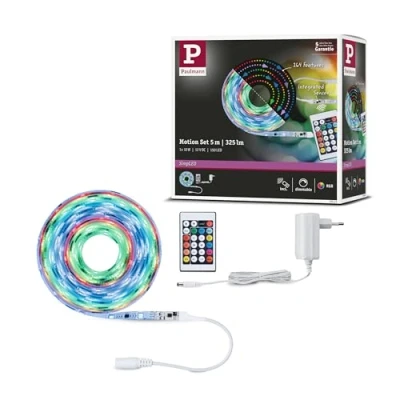 Image of Paulmann 70513 SimpLED LED 10 watts Strip Basic Set dimmable White Plastic 5m Motion RGB, W