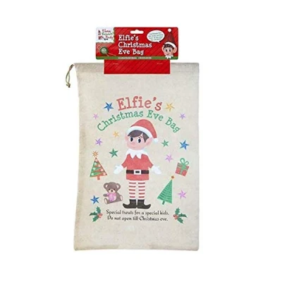 Image of Widdle Wonderland Drawstring Elf Christmas Eve Bag Sack Stocking 44cm x 28cm 2374
