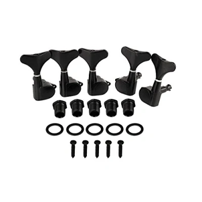 Image of 5PC Bass Tuning Pegs Tuners Machine Heads for 5 String Guitar Sealed 2L3R Keys BLACK