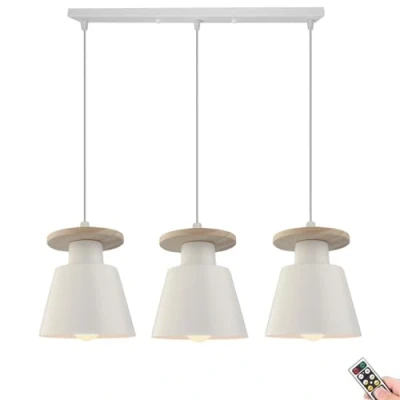 Image of Battery Operated Hanging Light with Remote &amp; Rechargeable Bulb, Kitchen Island Small Pendant Chandelier Non Hardwired, for Dining Living Room Hallway Bar Bedroom Balcony (