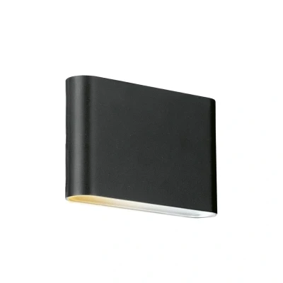 Image of LED Wall Lights CCT IP65 Fixed Up/Down 6W Black Aurora