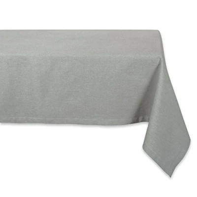 Image of DII 100% Cotton, Chambray Tablecloth, Everyday Basic, Seats 6 to 8 People, 60x104, Artichoke Green