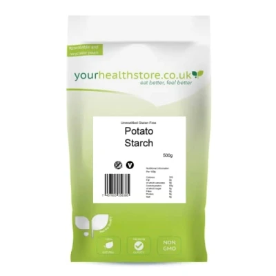 Image of yourhealthstore Unmodified Potato Starch 500g, Gluten Free, Non GMO.