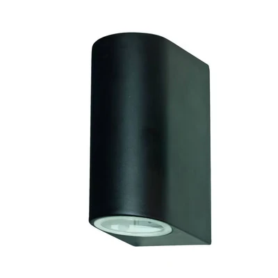 Image of Searchlight Lighting LED Outdoor Up Down Wall 2 Light Black, Cast Aluminium, IP44