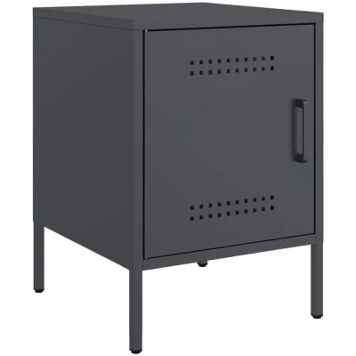 Image of vidaXL Bedside Cabinet Anthracite 36x39x50.5 cm Steel