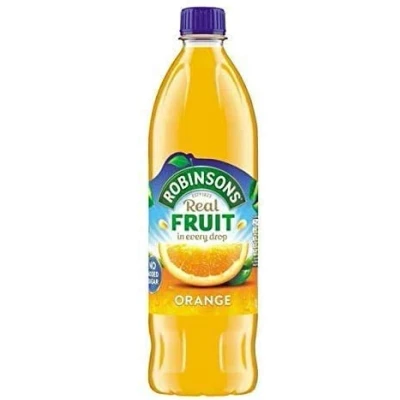 Image of Robinsons No Added Sugar Orange Cordial Concentrate Squash 1 Litre Bottles (24 Bottles)
