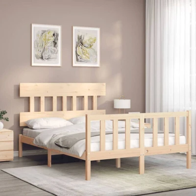 Image of vidaXL Bed Frame without Mattress 120x200 cm Solid Wood Pine