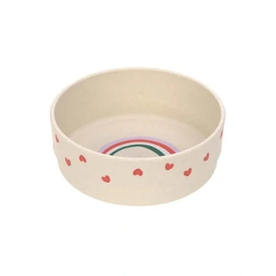 Image of LÄSSIG Children&#039;s Bowl Tableware Without Melamine, BPA Free, for Dishwasher and Microwave/Bowl Happy Rascals Heart Lavender