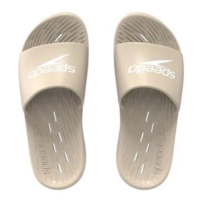 Image of Speedo Women&#039;s Slides Pool Sliders Beach Footwear, Pale Tan, 3 UK