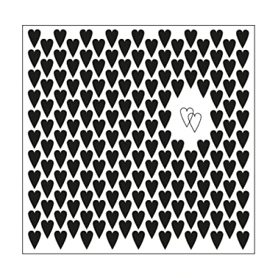 Image of Vaessen Creative Embossing Folder, Long Hearts, for Adding Texture and Dimension to Papercraft Projects, 15 x cm