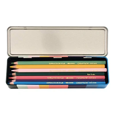 Image of Caran d&#039;Ache Paul Smith Supracolor Pencils Set of 8 colours
