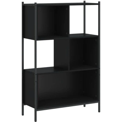 Image of vidaXL Bookcase Black 72x28x109 cm Engineered Wood