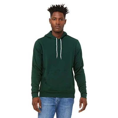 Image of Bella Canvas Mens Poly Cotton Fleece Pullover Hoodie (3719) Forest XL