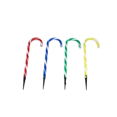 Image of Premier Decorations 62cm 4 Piece Candy Cane Christmas Path Lights