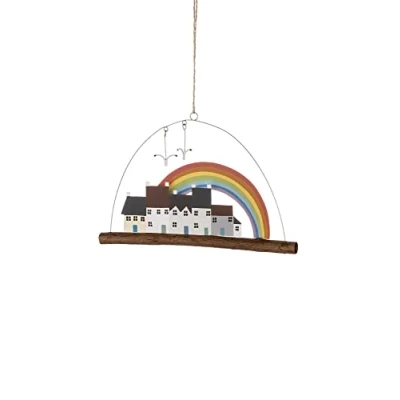 Image of Shoeless Joe House Scene With Rainbow Driftwood Hanger