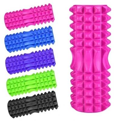 Image of Yoga Massager Foam Roller for Deep Tissue Muscle Massage, Trigger Point, Fitness Gym Physio Muscles Therapy (Pink)