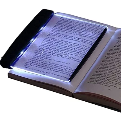 Image of fasient LED Reading Light Night Wedge Book Eye Care Lamp Portable Bookmark Bright Board for in Bed, Car