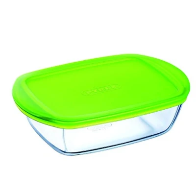 Image of Pyrex Oven Dish with lid Cook &amp; Store 23 x 15 6 cm / 1.1 Liter