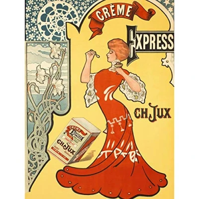 Image of De Rose Creme Express Cream Nouveau Advert Large Print Poster Wall Art Decor Picture