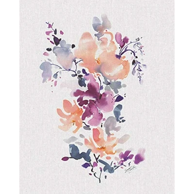 Image of Summer Thornton Watercolour Floral I Canvas Print, Multi Colour, 40 x 50 cm